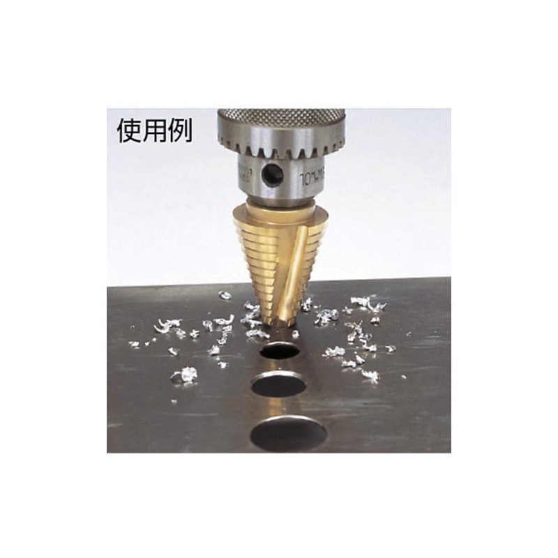TRUSCO NMS-13G Hex Shaft Step Drill, 2 Blades, Titanium Coating,