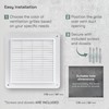 Vent Systems 10" x 10" (Outer Size) Inch White Plastic