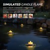 Solar Floating Pool Lights, 5-Pack Solar-Powered Float Candles Lamps Tea