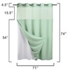 No Hooks Required Waffle Weave Shower Curtain with Snap in
