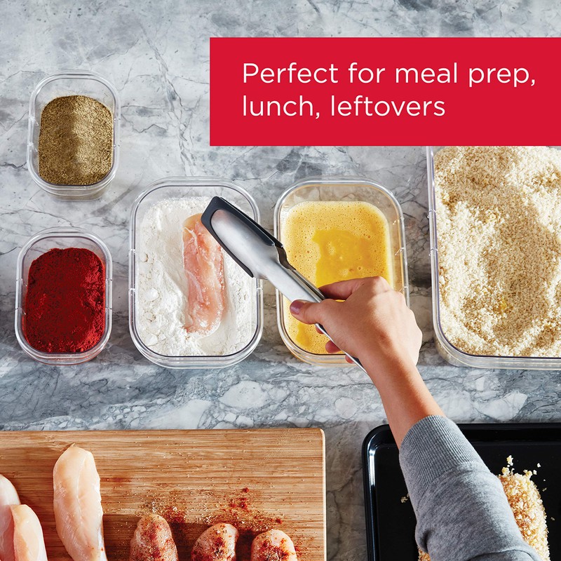 Rubbermaid Brilliance Food Storage Containers, 14 Piece Plastic Containers with