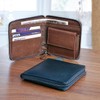 Black Zip Around Security Nappa Leather Wallet – Unisex Luxury