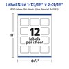 Avery Durable Waterproof Rectangle Labels, Sure Feed Technology, 1-13/16" x