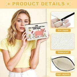 Mxrymvu Pig Gifts for Women Animal Lover Makeup Bag Pig Lover Gift Pigs Stuff Cosmetic Bag Birthday Graduation Gift for Friends Daughter Sister Funny Piggy Makeup Bags Zipper Pouch