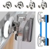 Replacement Shower Door Fixing Wheels 25mm in Chrome - 4x