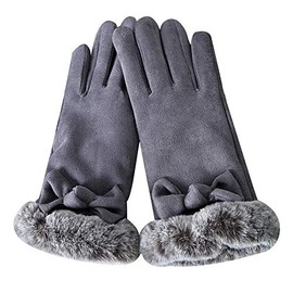 Millya Women Winter Touch Screen Gloves Suede Leather Warm Gloves Fleece Lined Thermal Gloves