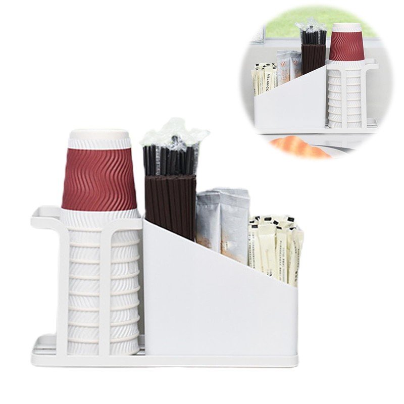 Paper Cup Holder, Cup Stand, Cup Dispenser, 4 Compartments, Cup,