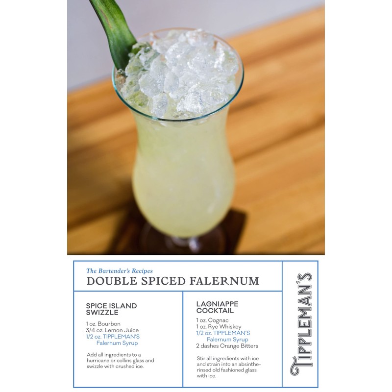Tippleman's Double Spiced Falernum Syrup - Craft Cocktail Mixer -