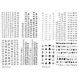 30 Hojas Alfabeto Tatuaje Temporal Pegatinas Dedo Tatuajes Negros Letras Inglesas Diy Nombre Tatuaje Cruz Corona Tatuajes Muñeca Dedo Cuerpo Arte Falso Kit De Tatuaje Para Adu