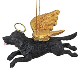 Christmas Tree Ornaments - Honor The Pooch Black Labrador Retriever Holiday Angel Dog Ornaments - Christmas Decorations