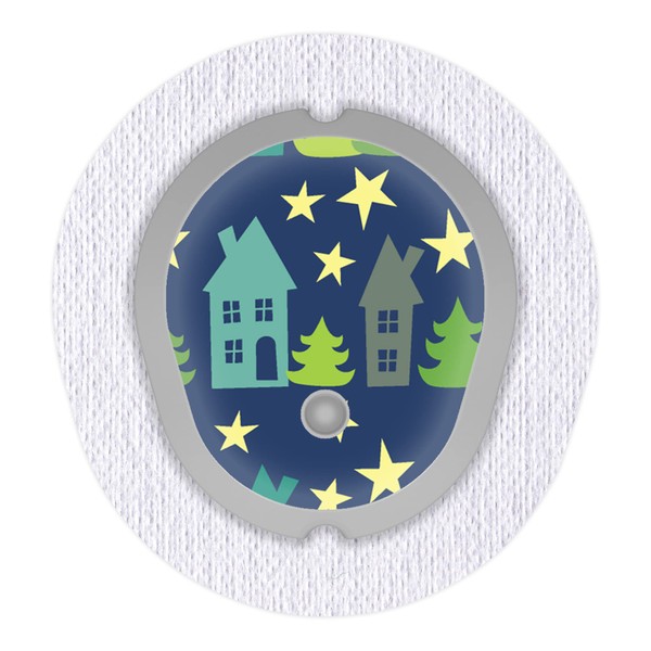 2x Winter City Sticker for Dexcom G7