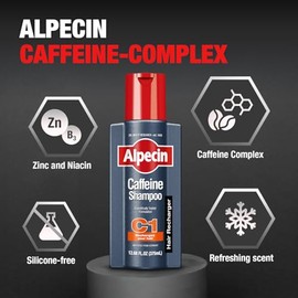 Alpecin C1 Caffeine Shampoo for Men, 16.68 Fluid Ounce (375ml)