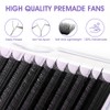 Natuhana Eyelash Extensions, YY-Shaped, 0.07 C Curl, 8-14 mm Volume,