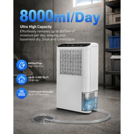 Dehumidifiers for Home & Basement, 2500 Sq.Ft Small Dehumidifier with Aroma Tray, 5ft Drain Hose, 74oz Water Tank, Timer & Sleep Mode, Portable Dehumidifier for Bathroom, Bedroom, RV, Closet