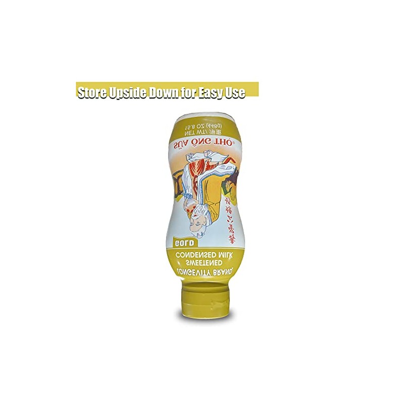 Longevity Brand Full Cream Sweetened Condensed Milk Squeeze Bottle 15.8oz(Pack