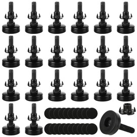 Paquete de 20 pies niveladores ajustables, de 3/8 a 16 hilos, niveladores de muebles resistentes, pies de mesa ajustables con tornillo de tuerca en T 
