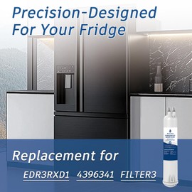 4396841 Water Filter Replacement for Whirlpool EDR3RXD1*,Filter 3,KAD3RXD1,WHR3RXD1,Kenmore Refrigerator 9030,460-9083,9083, 4396841,4396710,Pack of 3