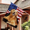 FLAGWIX Golden Retriever, Patriot American Dog Flags - 4th of