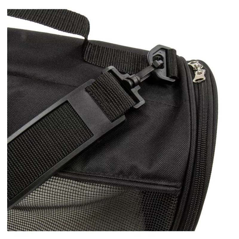 Vibrant Life PET CARRIER Small Guaranteed on-Board Soft-Sided Black, 16