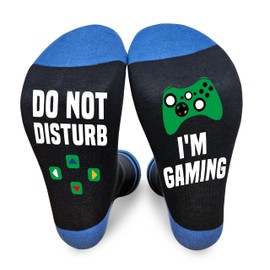 Jripars Do Not Disturb I Am Gaming Funny Socks, Novelty Gaming Gifts For Men Husband, Funny Gifts Ideas For Birthday Valentines Day Fathers Day Mothers Day Anniversary, Christmas, B05