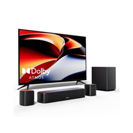 ULTIMEA ULTIMEA 5.1ch Sound Bar w/Dolby Atmos, Surround Sound System for TV, App Control, Home Theater Sound System, TV Soundbar with Subwoofer, 2 Surround Speakers, HDMI eARC/Opt/AUX/BT, Aura A50 Pro