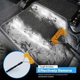 SM Arnold Long Reach Carpet Brush, 2-Pack – Deep Clean Automotive Carpets & Mats, Ergonomic Design, Sturdy Bristles | For Car Interiors, Pro Grade Vehicle Care | Easy Grip Handle, 14.56"x7.87"x1.5"