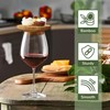 BambooMN Dual Use Bamboo Coasters/Wine Glass Topper, 4" - Vertical