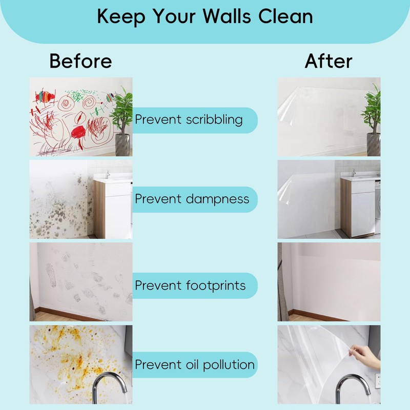 Wall Protector Clear Contact Paper Electrostatic Absorption Wall Protective Film