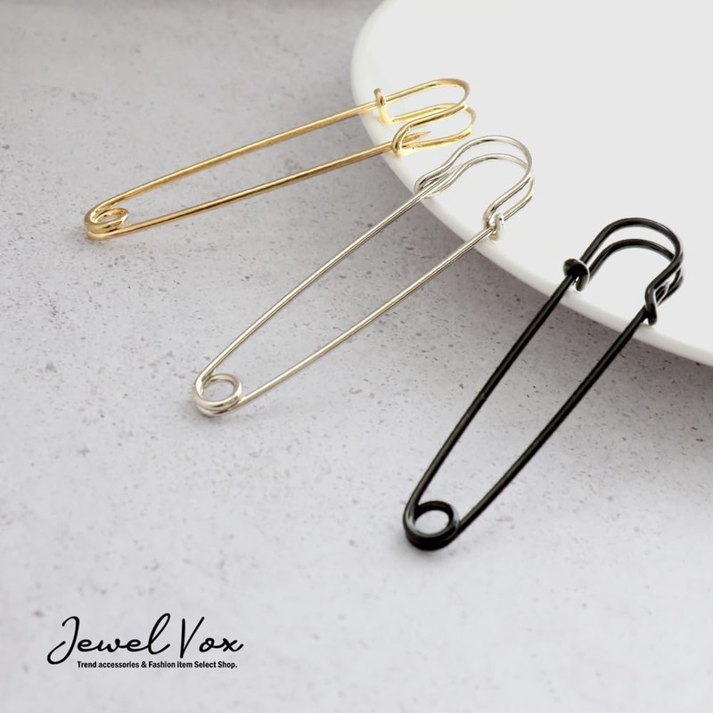 JewelVOX Brooch, Simple, Quilt Pin, Safety Pin, 2.8 inches (7.0