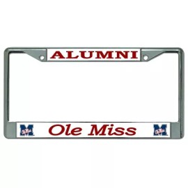 OLE MISS ALUMNI LOGO METAL LICENSE PLATE FRAME  USA MADE