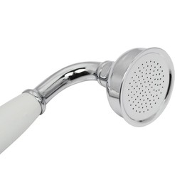 HOMEDEC Vintage Handheld Shower Head with 59inch Flexible Hose High-Pressure Antique Rain Showerhead Combo Replacement No Wand Holder, Round Telephone Shape, Chrome