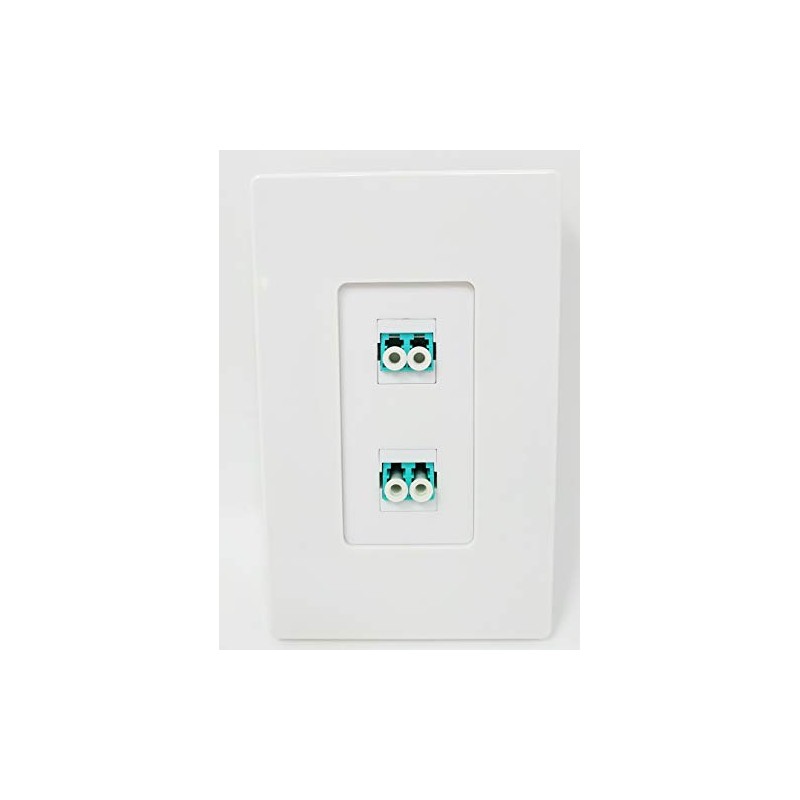 RiteAV - 2 Port LC Fiber 10GB Duplex Wall Plate