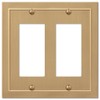 Amerelle 57RRBZ Bethany Wallplate, 2 Rocker, Cast Metal, Brushed Bronze,