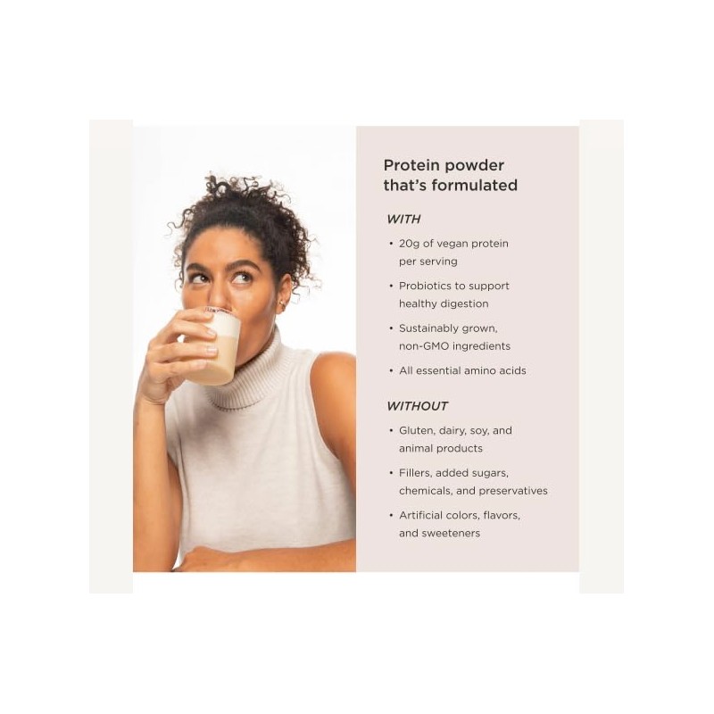 JSHealth Vegan Pea Protein Powder with Probiotics - Vanilla Bean