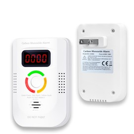 Carbon Monoxide Detectors Plug in, Alarm with Digital Display, Audible and Visual Alert, Self-Test Function for Home/Kitchen/Bedroom Co Detector