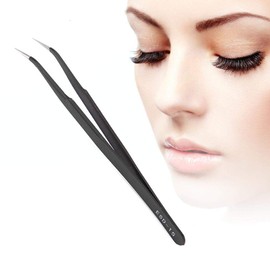 Las pinzas de la pestaña, el acero inoxidable del maquillaje del moho las pinzas del implante del acero inoxidable manicure la herramienta del arte del clavo(pinzas curvas)