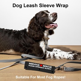YROVWENQ Funny Dog Leash Black Wrap for Dog Ropes with Ignore Sign (Please Approach Slowly)
