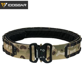 IDOGEAR Two-in-One 2" Tactica Belt Quick Release Metal Buckle Mens Belts 3414 - Color: Black, Size: S
