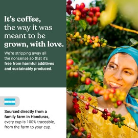 Love Grown Whole Bean Coffee - 100% Arabica Beans, Honduras Single-Origin, Smooth Flavor, Rich Aroma - Vegan, Gluten-Free, Non-GMO - (Decaf Medium Roast), 12oz Bag