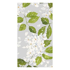 Caspari Blanc De Blancs Paper Guest Towel Napkins in Grey, 60 Count