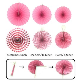 Juego de 21 piezas de decoración de fiesta para abanico de papel, abanico de papel colgante, decoración de Fiesta, ventiladores de papel colgantes, perfecto para fiestas de graduación, decoración de bodas, fiestas de cumpleaños, fiestas mexicanas y reuni