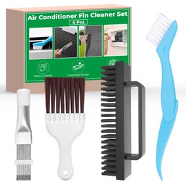 Forestchill 4 Pcs Air Conditioner Fin Cleaner Set, HVAC Evaporator Coil Fin Cleaner, AC Fin Comb, AC Condenser Fin Straightener, AC Coil Cleaning Brush, Air Conditioner Clean & Repair Tools