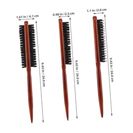 Beavorty 3pcs Hair Comb Tail Comb Styling Brush Fine Tooth Boar Bristle for Women