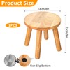 Solid Wood Step Stool for Adults, 9 Inch Multi-Use Wooden