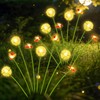 2 Pack Solar Garden Lights Outdoor,16 LED Solar Dandelion Bee