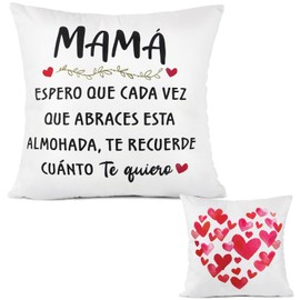 COLOFALLA 1 Stück Mama Kissenbezug Muttertag Kissenbezug Mama Geschenk auf Spanisch Mamá Geschenk für Mama