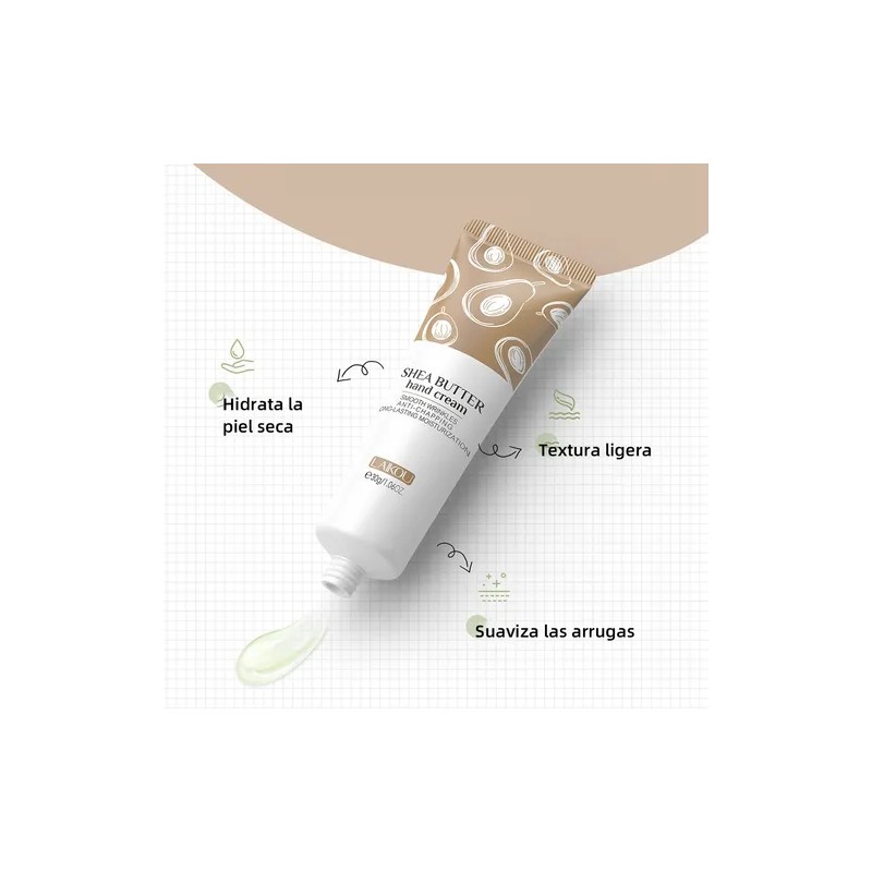 Hf Ec Crema De Manos De Madera De Leche 1pc