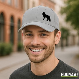 Huuraa Cappy Hat Fox Silhouette Gift Fox Gift Idea, Dark grey/white, Unit size