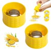 2pcs Cob Corn Stripper,Plastic Corn Peeler for Cobbe,Stainless Steel Blades