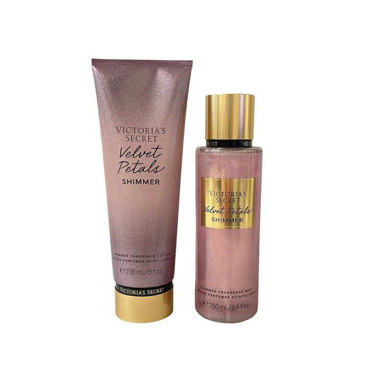 Victoria's Secret Velvet Petals Shimmer Fragrance Mist and Body Lotion